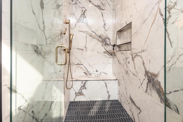 7066 Allelon Cir N, Germantown, TN 38138 - detailed view of a marble finish shower