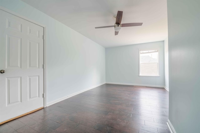 4560 Model Cv, Bartlett, TN 38002 - spare room featuring ceiling fan and dark wood-type flooring