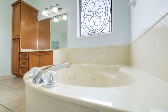4560 Model Cv, Bartlett, TN 38002 - full bathroom with a whirlpool tub, tile patterned flooring, and vanity