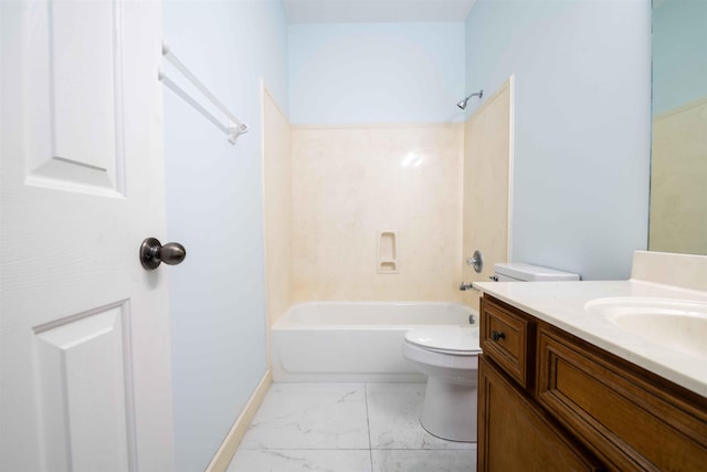 4560 Model Cv, Bartlett, TN 38002 - bathroom with marble look tile flooring, vanity, and shower / washtub combination