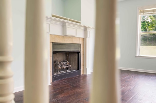 4560 Model Cv, Bartlett, TN 38002 - detailed view of wood finished floors and a tile fireplace