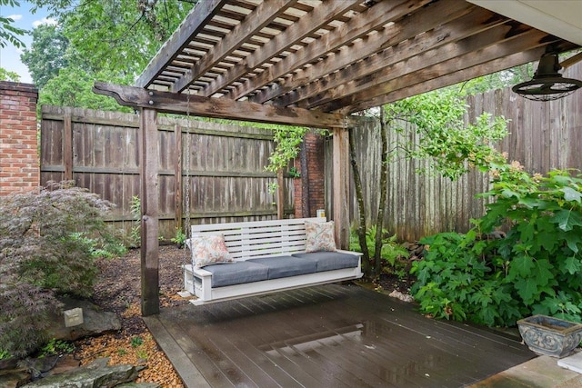 4654 Hemlock Ln, Memphis, TN 38117 - deck featuring a pergola