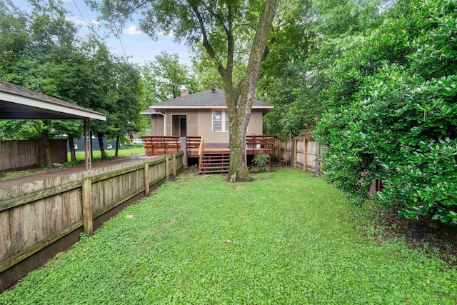 1668 Forest Ave, Memphis, TN 38112 - fenced backyard with a deck