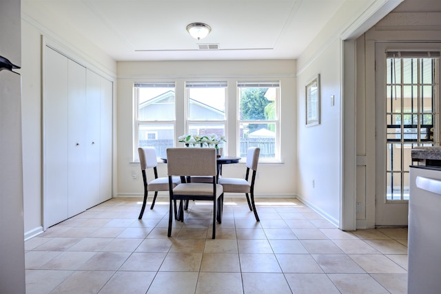 4447 Ross Rd, Memphis, TN 38141 - dining area featuring light tile patterned floors and baseboards