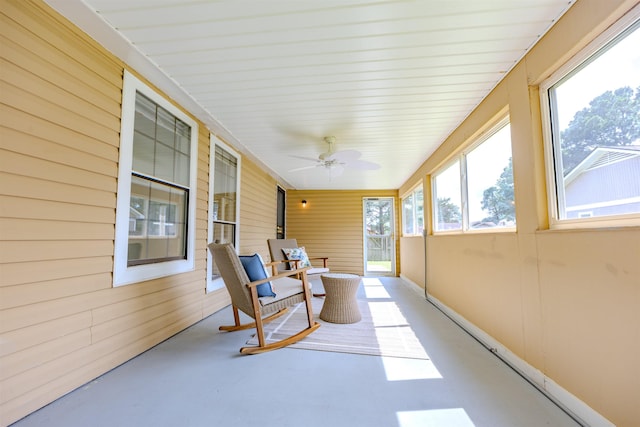 4447 Ross Rd, Memphis, TN 38141 - sunroom / solarium featuring a ceiling fan