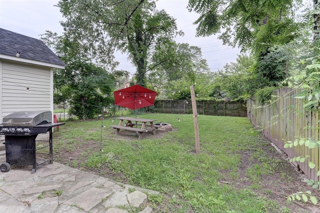 1680 Euclid Ave, Memphis, TN 38114 - fenced backyard featuring a fire pit