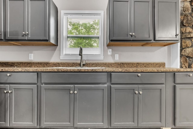 1017 Creston Ave, Memphis, TN 38127 - kitchen with gray cabinetry