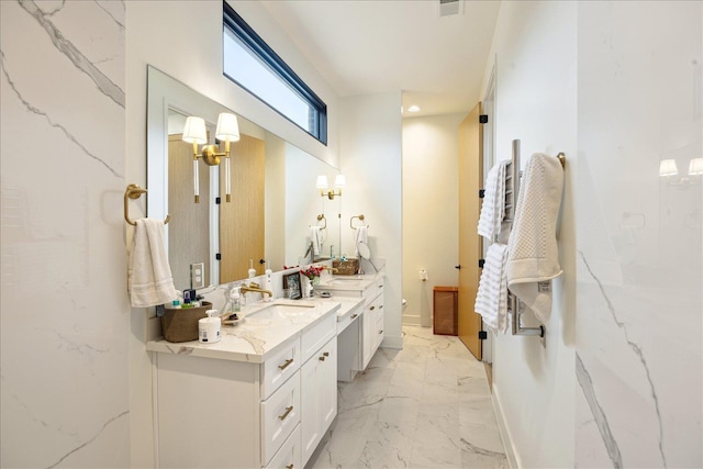 2270 Price Rd, Moscow, TN 38057 - full bath featuring vanity and marble finish floors