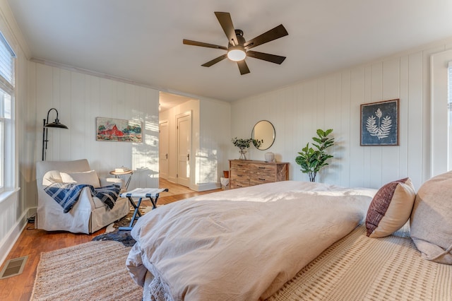 4950 Yum Yum Rd, Somerville, TN 38068 - bedroom featuring wood finished floors, ceiling fan, and ornamental molding