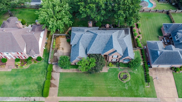 8799 Featherleigh Ln, Germantown, TN 38138 - aerial perspective of suburban area