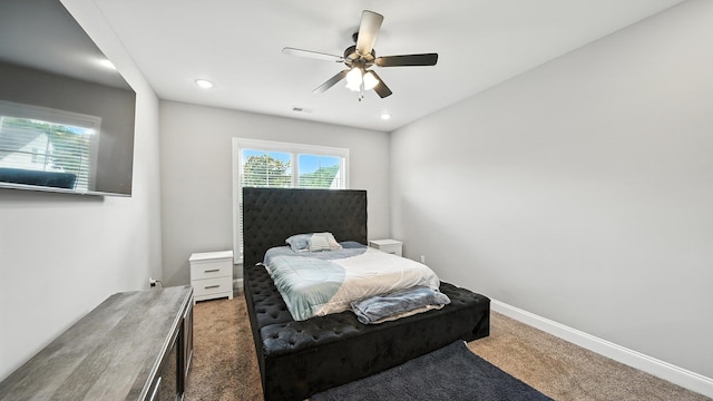 720 Woodland Fox Cv, Cordova, TN 38018 - carpeted bedroom featuring ceiling fan and recessed lighting