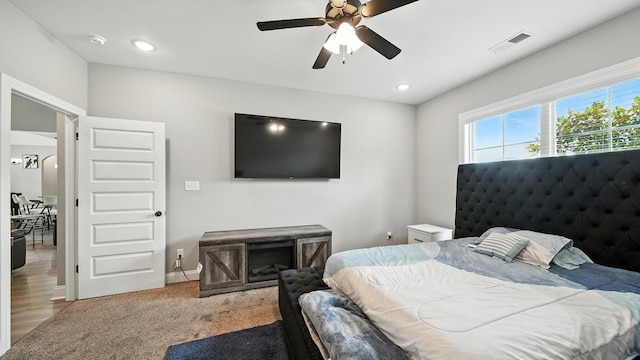 720 Woodland Fox Cv, Cordova, TN 38018 - bedroom featuring ceiling fan and recessed lighting
