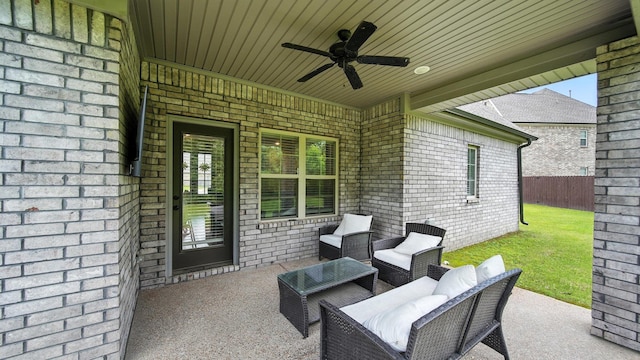 720 Woodland Fox Cv, Cordova, TN 38018 - view of patio / terrace featuring ceiling fan and outdoor lounge area