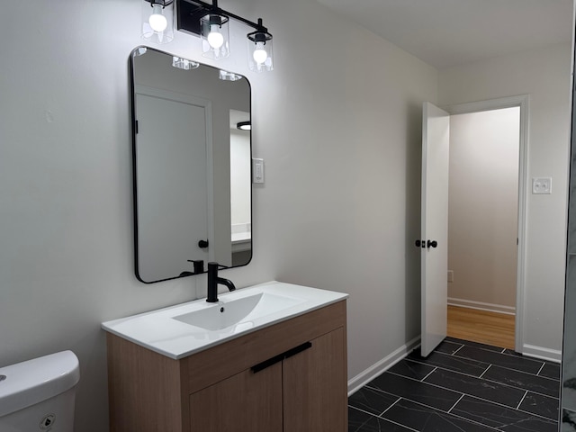 3652 Acacia St, Memphis, TN 38116 - bathroom with vanity and marble look tile flooring