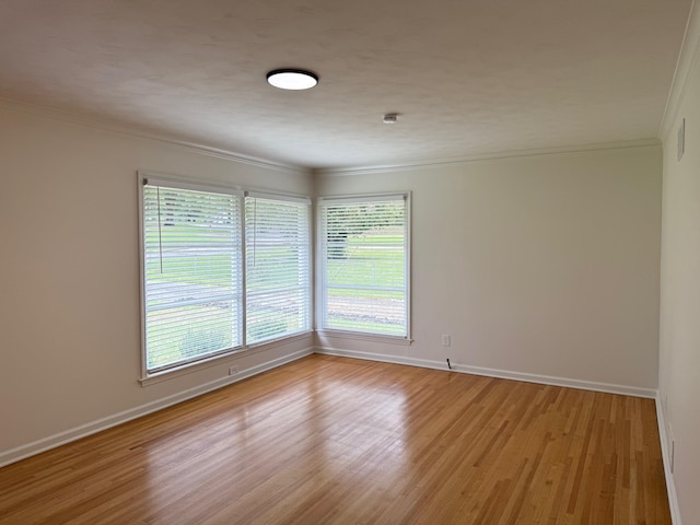 3652 Acacia St, Memphis, TN 38116 - spare room with ornamental molding, light wood-style floors, and plenty of natural light