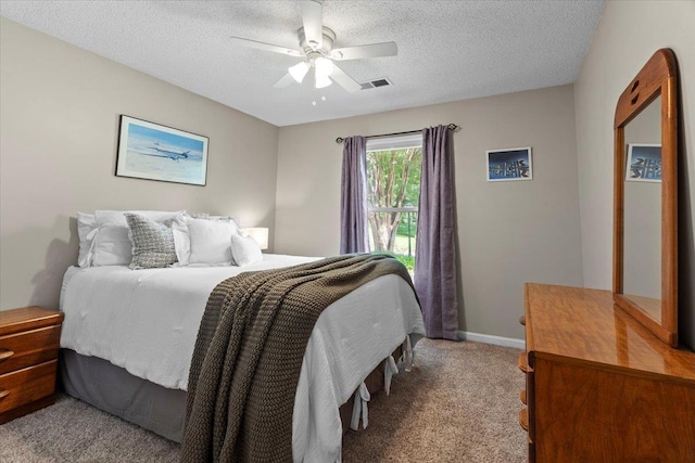 3077 Stonecrest Cir E, Lakeland, TN 38002 - carpeted bedroom featuring a textured ceiling and a ceiling fan
