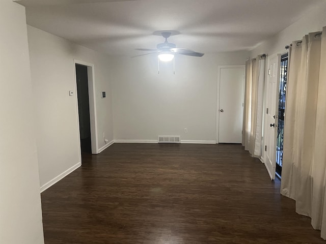 3603 Bigelow St, Memphis, TN 38127 - empty room with dark wood-style flooring and ceiling fan
