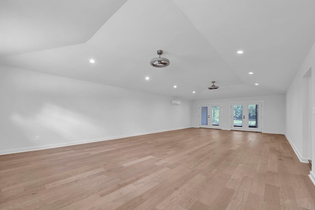 9700 N Helene Cv, Millington, TN 38053 - empty room with vaulted ceiling, light wood finished floors, and recessed lighting