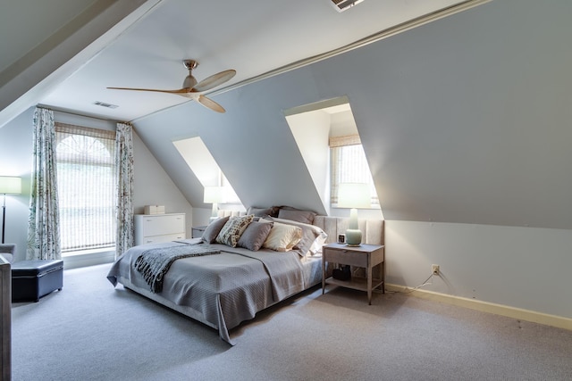 1501 Granville Ln, Memphis, TN 38104 - bedroom featuring lofted ceiling, carpet, and a ceiling fan