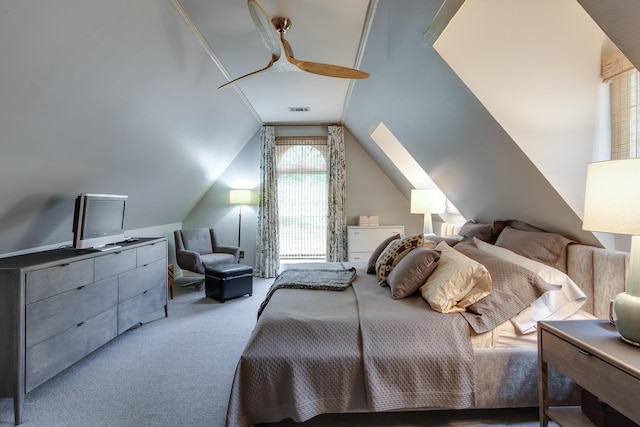 1501 Granville Ln, Memphis, TN 38104 - carpeted bedroom featuring lofted ceiling and ceiling fan