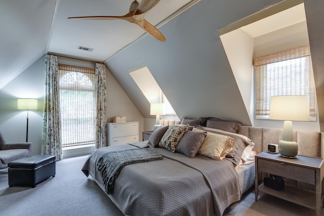 1501 Granville Ln, Memphis, TN 38104 - carpeted bedroom featuring lofted ceiling and ceiling fan