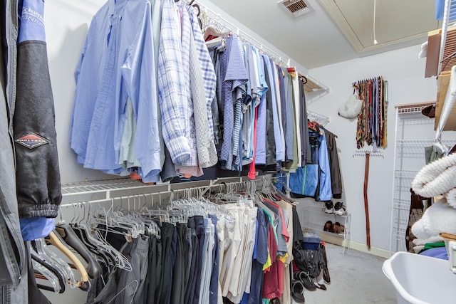 1501 Granville Ln, Memphis, TN 38104 - walk in closet with attic access and carpet flooring