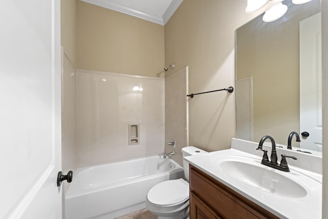 11095 Latting Rd, Eads, TN 38028 - bathroom with ornamental molding, vanity, and washtub / shower combination