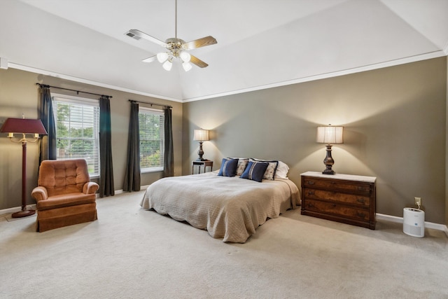 1231 Pinnacle Point Dr, Collierville, TN 38017 - carpeted bedroom featuring lofted ceiling and ceiling fan