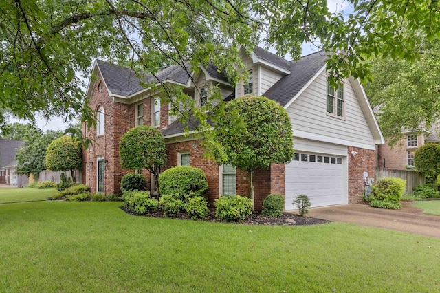 1231 Pinnacle Point Dr, Collierville, TN 38017 - traditional-style home featuring brick siding, an attached garage, driveway, and roof with shingles