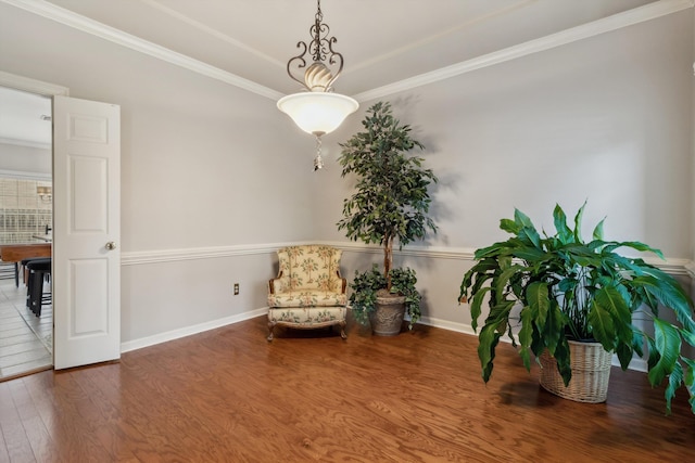 1231 Pinnacle Point Dr, Collierville, TN 38017 - sitting room featuring wood finished floors and ornamental molding