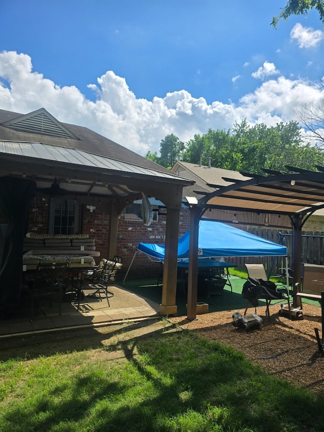 4568 Perkins Grove Cv, Memphis, TN 38122 - view of patio featuring a gazebo