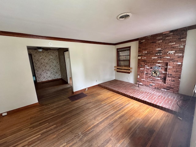 1445 Depass St, Memphis, TN 38122 - spare room with hardwood / wood-style flooring and ornamental molding