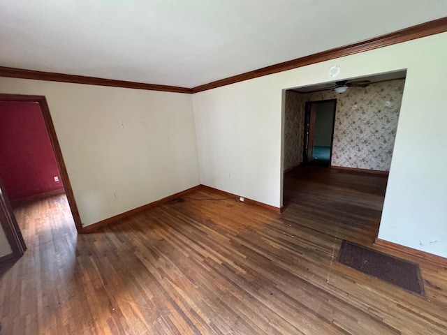 1445 Depass St, Memphis, TN 38122 - unfurnished room with wood finished floors and crown molding