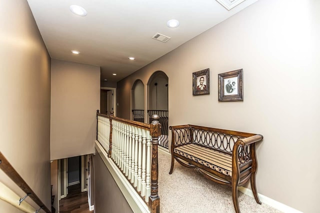 190 Links View Dr, Oakland, TN 38060 - corridor with an upstairs landing and recessed lighting