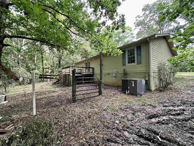 1790 Country Club Rd, Somerville, TN 38068 - rear view of property featuring a wooden deck and stairway