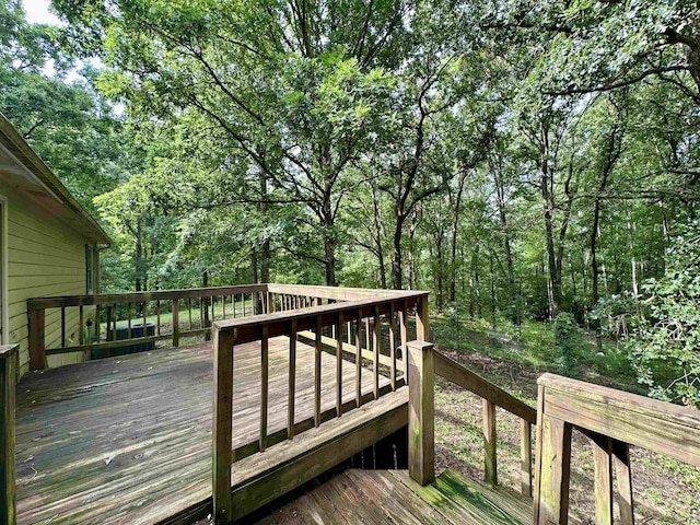 1790 Country Club Rd, Somerville, TN 38068 - wooden terrace with a wooded view