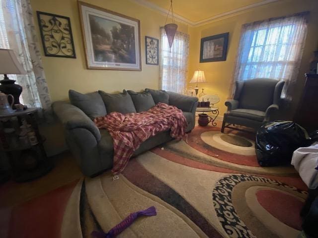 4643 E Renshaw Dr, Memphis, TN 38122 - living room with crown molding