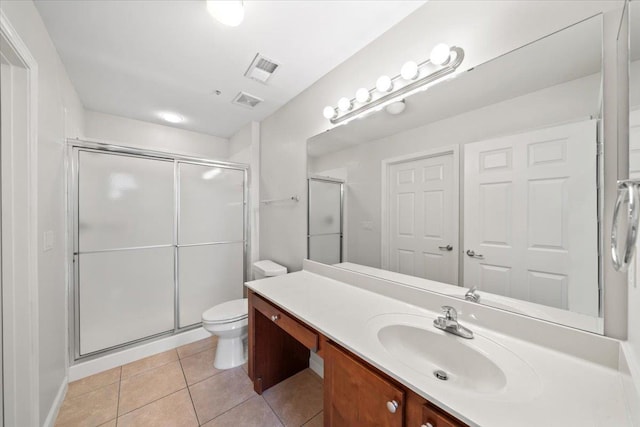 8897 Parkview Oaks Cir, Olive Branch, MS 38654 - full bathroom with vanity, a stall shower, and tile patterned floors