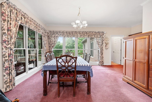 6500 State Line Rd, Tn, TN 38141 - carpeted dining area with a chandelier and ornamental molding