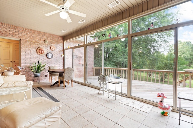 6500 State Line Rd, Tn, TN 38141 - sunroom / solarium with healthy amount of natural light and a ceiling fan