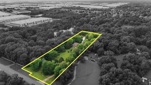 6500 State Line Rd, Tn, TN 38141 - view of property location with a heavily wooded area and property parcel outlined
