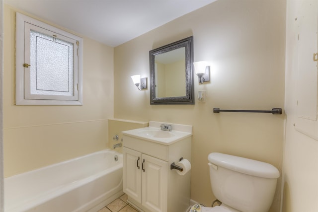 1692 Carruthers Pl, Memphis, TN 38112 - bathroom with vanity, a bath, and tile patterned flooring