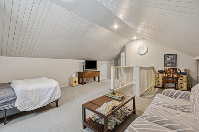 215 Belhaven St, Memphis, TN 38117 - carpeted bedroom featuring lofted ceiling and recessed lighting