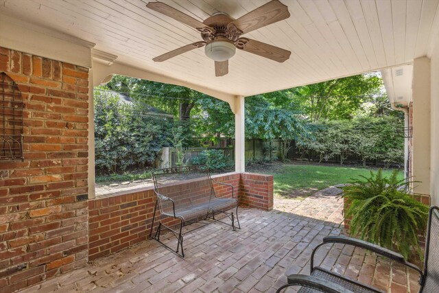 215 Belhaven St, Memphis, TN 38117 - view of patio featuring ceiling fan
