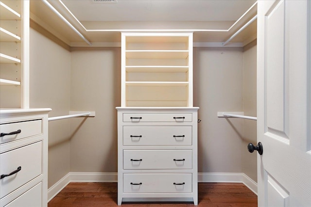 7802 Foster Ridge Dr, Germantown, TN 38138 - walk in closet featuring dark wood-style floors