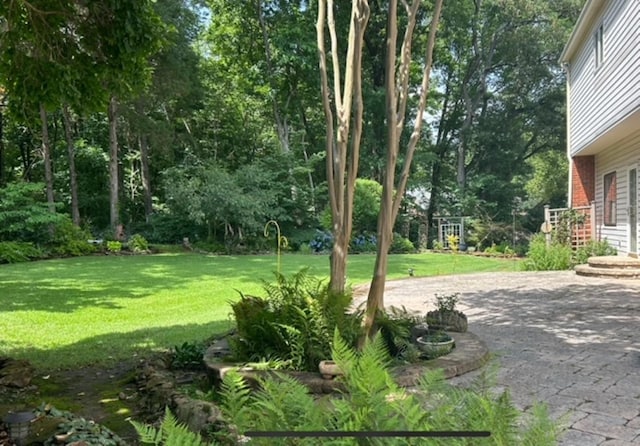 7802 Foster Ridge Dr, Germantown, TN 38138 - view of green lawn with a patio and view of scattered trees