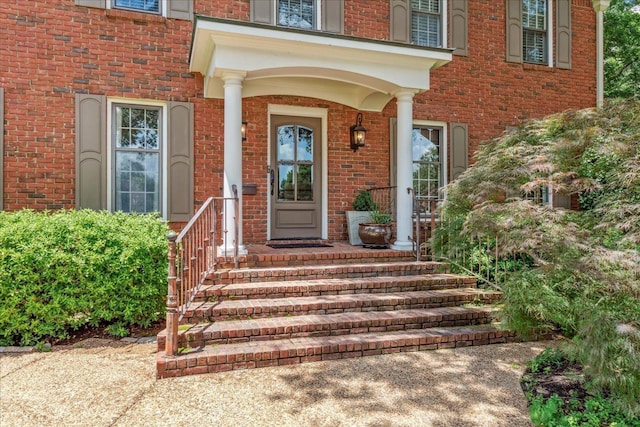 7802 Foster Ridge Dr, Germantown, TN 38138 - doorway to property with brick siding