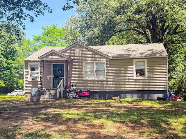 1872 Portland Ave, Memphis, TN 38127 - view of front of home with crawl space and a shingled roof