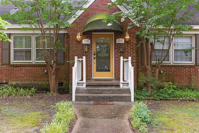 3541 Aurora Cir, Memphis, TN 38111 - view of exterior entry featuring brick siding