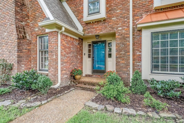 2108 Prestwick Dr, Germantown, TN 38139 - view of exterior entry with brick siding and roof with shingles